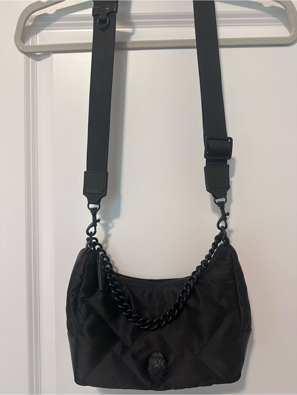 Kurt Geiger Black Quilted Shoulder Bag with Chain and Crossbody Adjustable Strap - Picture 4 of 11